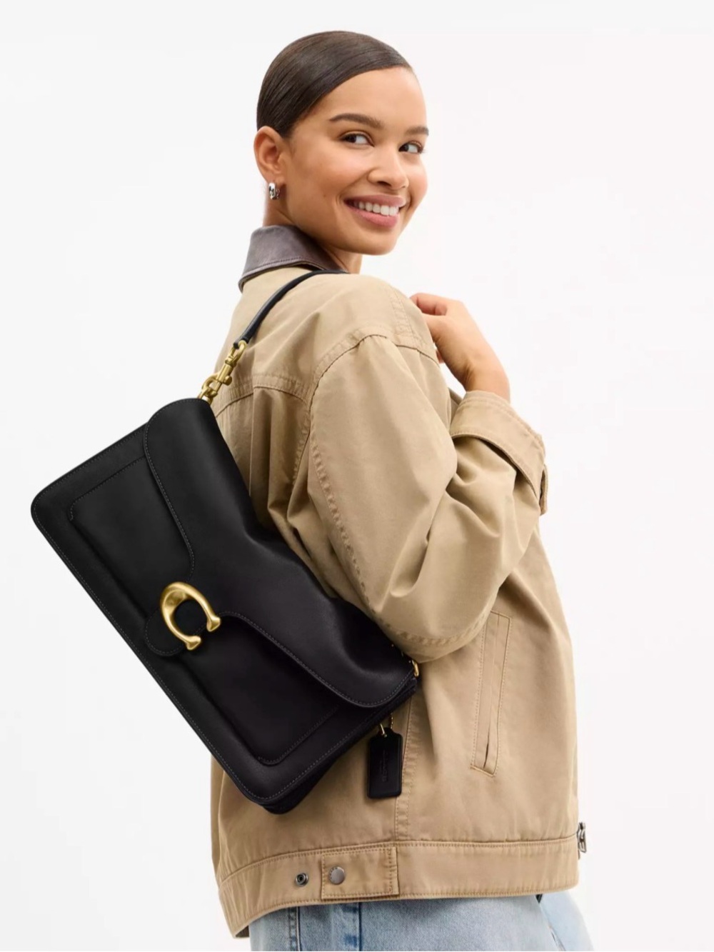 COACH - Tabby 36 Leather Shoulder Bag - Picture 8 of 10